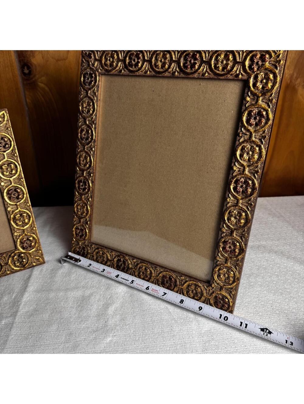 Vintage Martin Aborn Picture Frame Set 5x7 & 8x10 Ornate Gold Bronze - Picture 7 of 11
